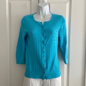 Tommy Hilfiger cotton cardigan in perfect Turquoise